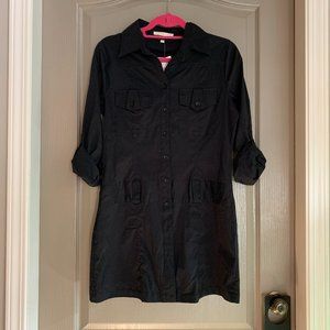black button down shirt tunic